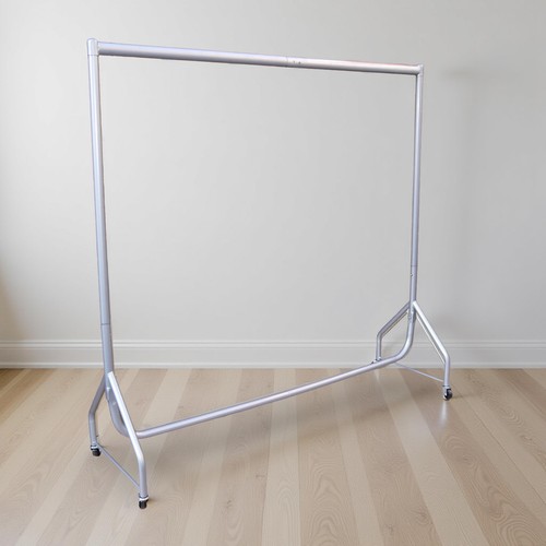 Garment rail silver heavy duty - silver,