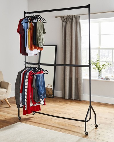 Clothes rail two tier heavy - clothes,
