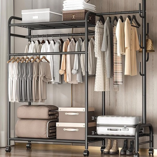 Double clothes rail rack heavy - double,