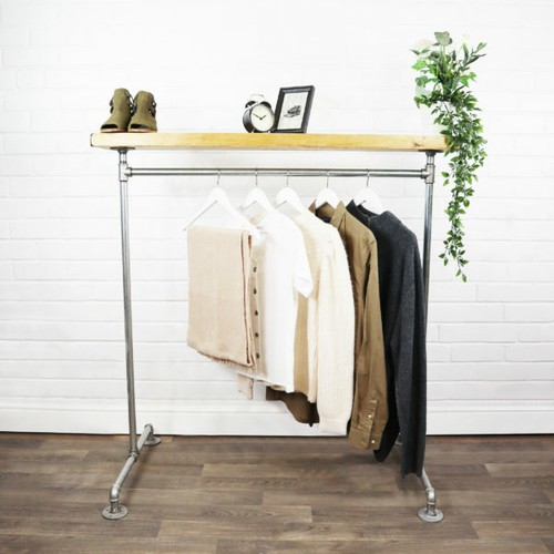 Clothes rail rack solid - solid, wood